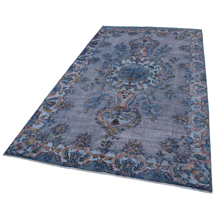 Blue Elephant Hand Knotted Blue Rug Wayfair.co.uk